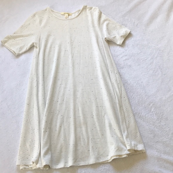 Miami White Flecked Relaxed Tee Shirt Dress - Picture 6 of 6
